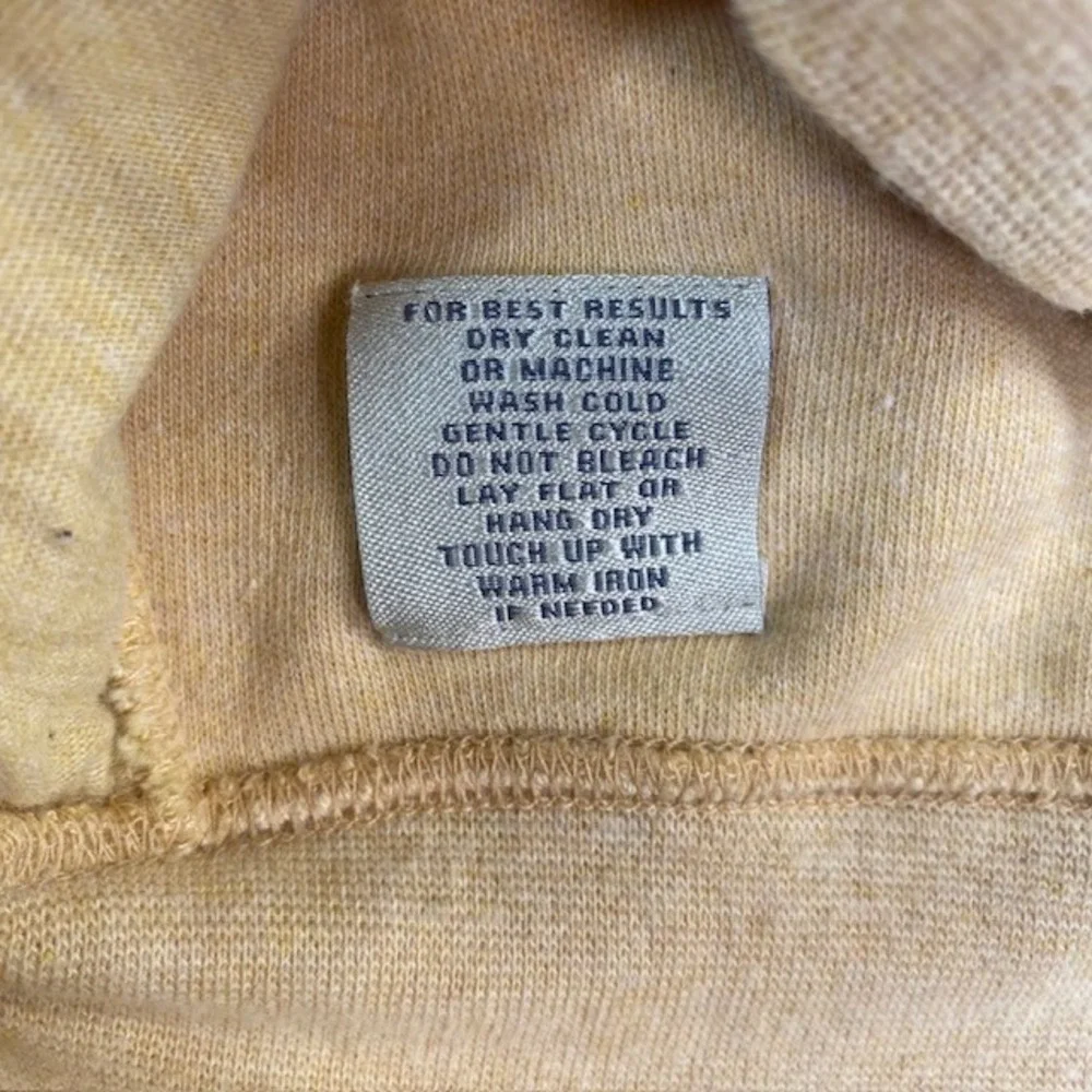 Peter Millar Mens Yellow Cotton 1/4 Zip Pullover Sweater Large Mock Neck Vintage